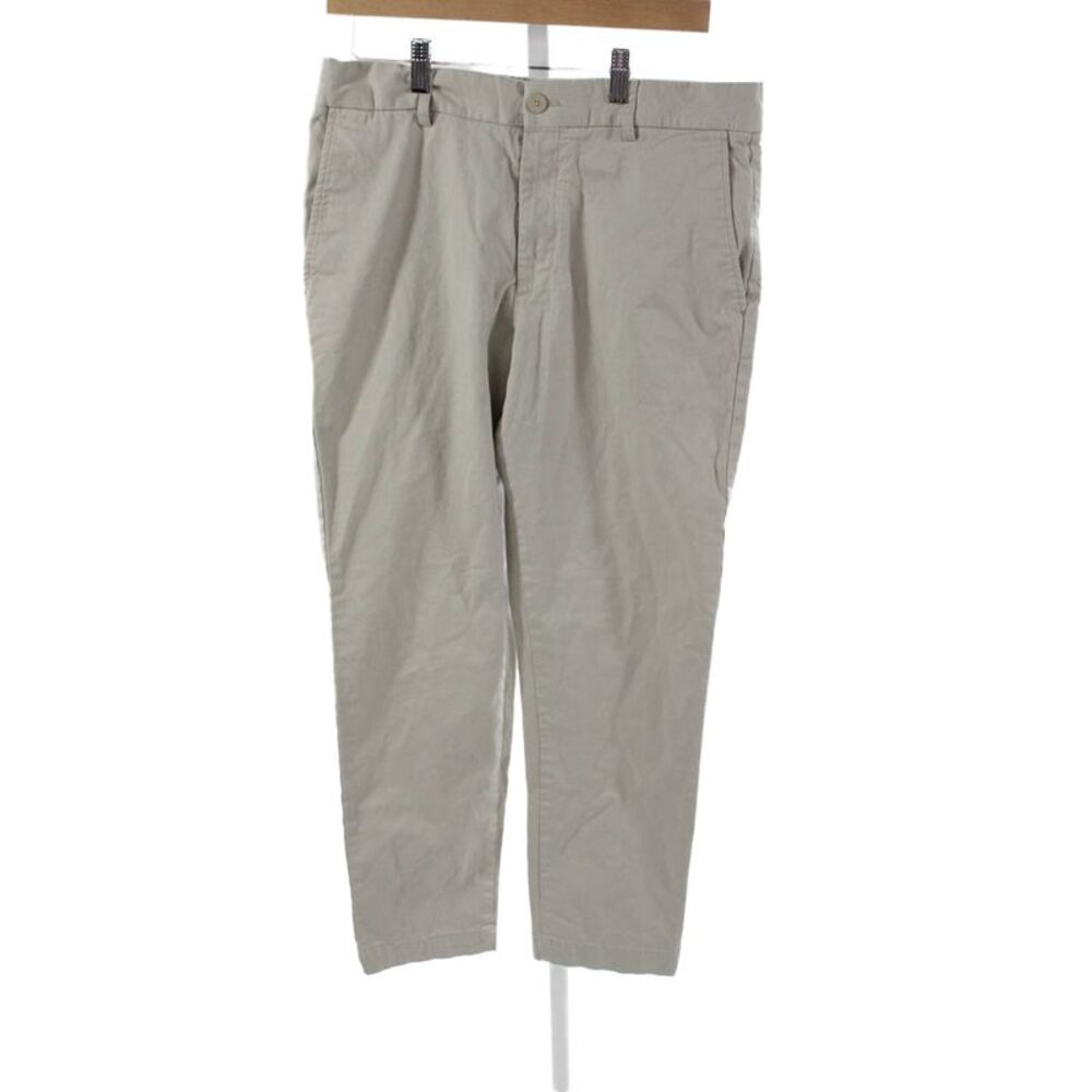 Zara Mens Chino Pants Beige Button Closure Size 32